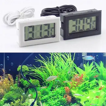 Цифров LCD дисплей, термометър за вода, електронен термометър, аквариума за риби, хладилник, температурата на водата, водоустойчив B4