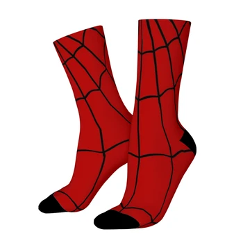 Чорапи с паяжини за мъже, пазаруване, 3D принт, чорапи до средата на прасците за момчета и момичета