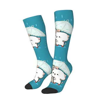 Чорапи-тръбички Mochi Cat Peach And Goma до бедрата, до коляното, дамски топли модни чорапи-новост