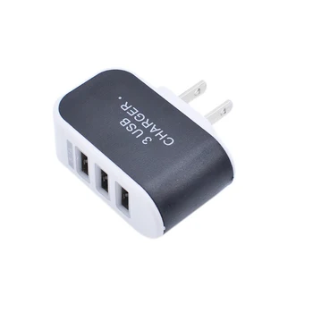 1 бр. Троен USB порт стенен начало на пътен адаптер за зарядно устройство EU/US Plug-високо качество на Преносим
