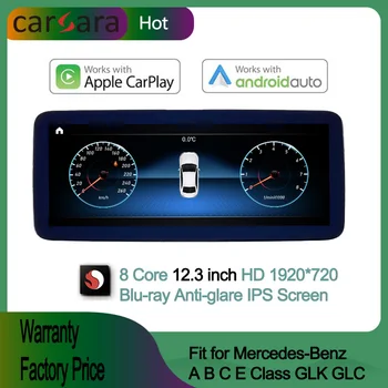 12,3-Инчов GLA CLA A CarPlay Android Екран W176 W117 X156 A250 A180 за Mercedes-Benz A G Class 13-18 DVD Мултимедиен Плеър