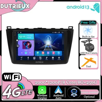 Android 13 За Mazda 6 2 GH въз основа на 2007-2012 Авто Carplay Мултимедиен Монитор на Екрана, Стерео Радио, Видео плейър TV GPS Автомобилна Навигация