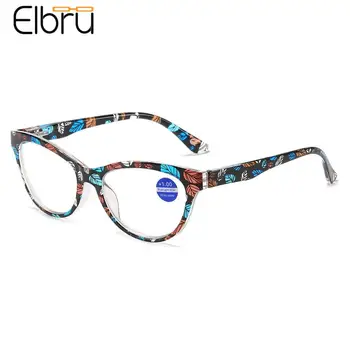 Elbru+1+1.5+2 ... + 4 Анти-Сини, светли Рамки за очила за четене 