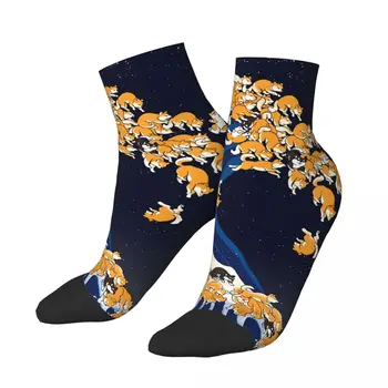 Shiba-Ин, Велика вълна в нощта, мъжки чорапи до глезена унисекс в стил хип-хоп, забавен подарък за ниско чорап