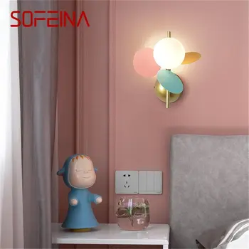 SOFEINA, скандинавски, с монтиран на стената лампа, креативна лампа-макарун, led съвременните Кифли, домашни осветителни Тела за Спалнята, Декоративни
