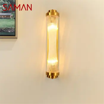 · SAMAN Вътрешен стенен монтаж лампа, стенни лампи, модерни led златни Лампи, декоративна лампа за Дома, Спални