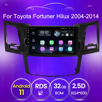 автомобилен GPS мултимедиен радиоплеер за Toyota Fortuner AN50 AN60 HILUX Revo Vigo 2004 2005 2006-2014 Android Навигация авто стерео
