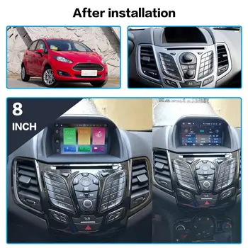Андроид 10 IPS Екран За Ford Fiesta Mk7 2013 2014 2015 2016 Автомобилен Мултимедиен Плейър, Стерео Радио GPS Navi Главното Устройство DSP Carplay