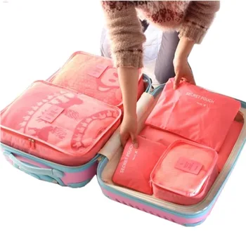 Директна доставка, 6 бр./компл., висококачествена мрежа чанта от плат Оксфорд, Органайзер за съхранение на багаж, опаковане на куба, Органайзер за пътуване, чанта за съхранение