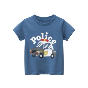 Летни детски дрехи от 1 до 8 години, тениска за момчета, памучен тениска с къс ръкав с анимационни герои, ежедневни хубава тениска за момчета