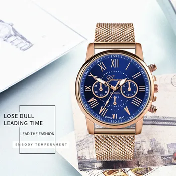 Луксозни дамски часовници е от неръждаема стомана, кварцов кръгли цифров часовник с циферблат от неръждаема стомана, ръчни часовници Montres Femmes