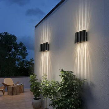 Модерна led стенни лампа Black Wave за всекидневна, кухня, баня с тоалетна, веранда, кафене, офис, градина, декоративно осветление