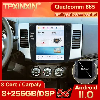 Мултимедийно стерео Qualcomm Android 11 Tesla За Mitsubishi Outlander 2006 2007 2008 2009 2010 2011 2012 Главното Устройство GPS Navi Video