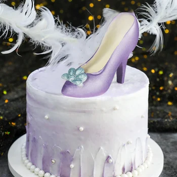 Обувки на висок ток с Деня на Св. Валентин, украса торта, кристални обувки, форма за шоколад, мъжки кожени обувки, инструменти за украса на тортата