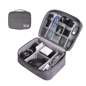 Пътна чанта за кабел, преносим цифров USB-органайзер за джаджи, Зарядно, Кабели, Козметичен калъф за съхранение с цип, комплект, Аксесоари, Консумативи