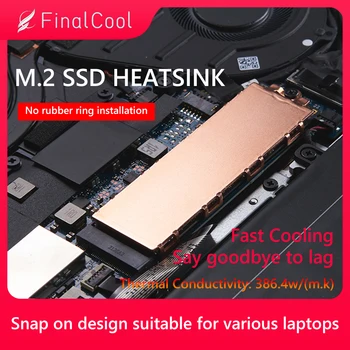 Радиатор SSD m2 NVMe 2280 SSD Мед ултра тънък охладител за твърд диск радиатор с термосиликоновой подложка за работния плот на вашия лаптоп