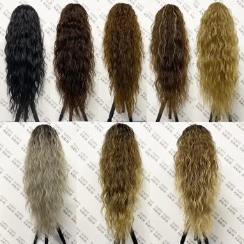 Синтетични къдрава коса за удължаване във формата на конска опашка за жени, външен опашка, синтетична вълна, скоба в перука, Безплатна доставка