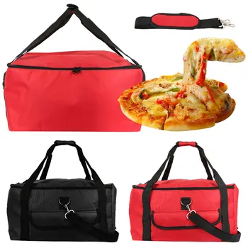 Случайна чанта за доставка на храна Преносима чанта за доставка на пица за топли и студени ястия Изолирано множество чанта за продукти Регулируема пица