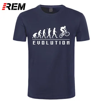 Тениска REM Evolution Of Biking, мъжка тениска от ликра и памук