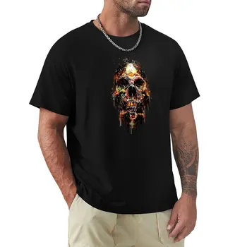 тениска с черепа на Дейвид Чоу, облекла в стил хипи и тениска за момчета, тениски, мъжки тениски, опаковка