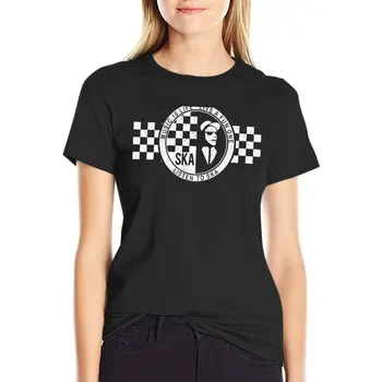 Тениска СКА is Life, летни тениски с графичен дизайн, черни тениски за жени