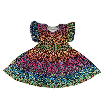 Търговия на едро рокли за малки момичета с дължина до коляното със сини жемчужными ръкави, детска рокля